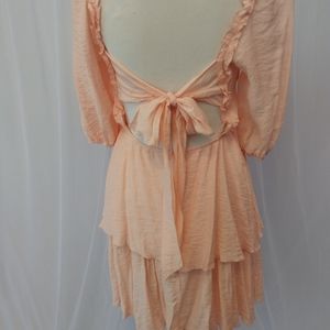 Pink ruffle dress size large